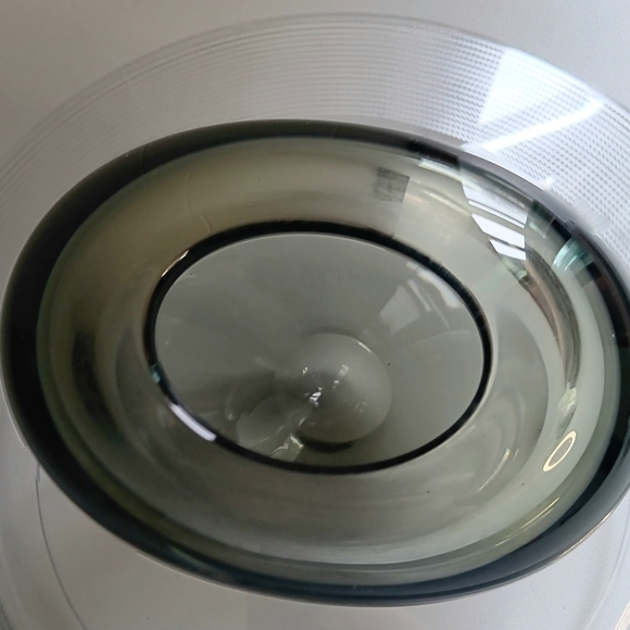 Holmegaard Smoked Heart Glass Vase Per Lutken Signed Number 15919 - Picture 5 of 6